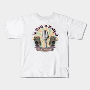 Rock And Roll Music Festival Kids T-Shirt